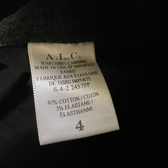 A.L.C. High Waist Crop Ankle Small NWT !! Lace Up Fly Black Pant Sz 4 - Picture 14 of 14